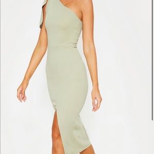 PrettyLittleThing Sage Green Dress